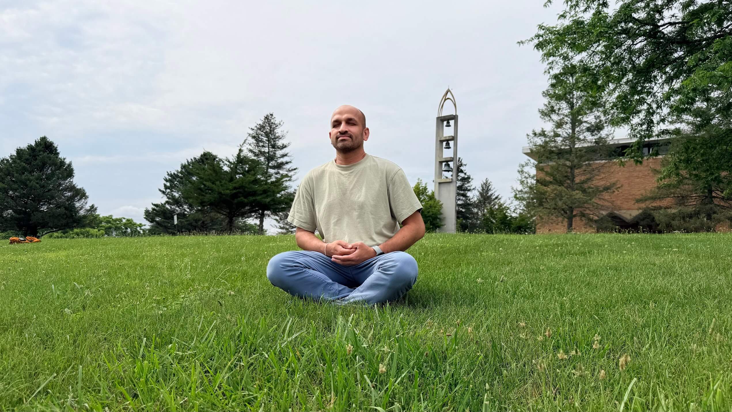 People participating in a Meditate With A Monk meditation program in Toronto